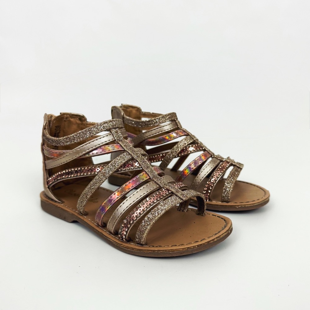 Olive & Edie Lil Maya Metallic Gladiator Sandals | Size 10